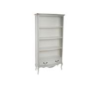 DKD Home Decor Librería Tradicional Versalles3 de Madera Abeto Blanca con 4 estantes y 1 cajón 85x35x180 cm