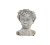 DKD Home Decor Macetero de la Marca, Color Gris, de Cemento (14 x 12 x 17 centímetros)