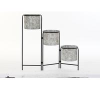 DKD Home Decor Macetero Urban de Metal Color Gris. Medidas: 82 cm Ancho x 25 cm Largo x 81 cm Alto. Característica: Desmontable.