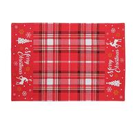 DKD Home Decor Mantel Individual de la Marca, Color Rojo, de poliéster y algodón (45 x 30 x 0,2 centímetros)