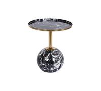 DKD Home Decor Mesa Auxiliar 41 x 41 x 47 cm Negro Dorado Hierro