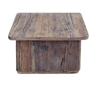 DKD Home Decor Mesa Centro Alpino Marron Madera Reciclada 70 x 70 x 39 cm