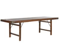 DKD Home Decor Mesa Comedor Plegable de Madera Reciclada Color Natural 240 x 90 x 77 cm