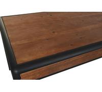 DKD Home Decor Mesa de Comedor Loft Marrón Oscuro Gris Oscuro Abeto y Metal 160x80x79 cm