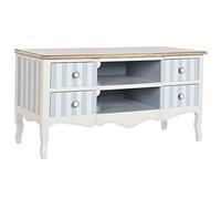 DKD Home Decor Mueble de TV, Azul-Blanco, Estándar