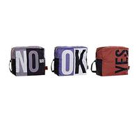 DKD Home Decor Neceser Negro Azul Marrón Poliéster Nylon Moderno (25 x 11 x 23 cm) (3 pcs)