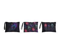 DKD Home Decor Neceser Negro Poliéster Poliuretano Multicolor Nylon Glam (30 x 3 x 21 cm) (3 pcs)