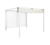 DKD Home Decor Pérgola para Terraza y Jardín Blanco 296 x 225 x 296 cm