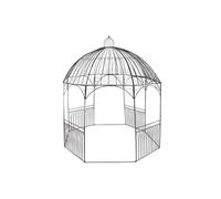 DKD Home Decor Pérgola Terraza y Jardín Negro Hierro 304 x 332 x 304 cm