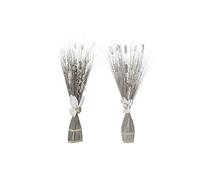 DKD Home Decor Ramo, Fibra de Coco, Blanco, Gris, Estándar
