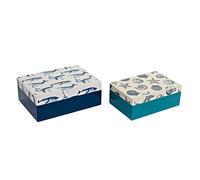 DKD Home Decor Set de Cajas organizadoras apilables, Estándar