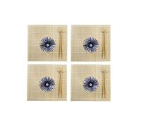 DKD Home Decor Set de Sushi 14,5 x 14,5 x 31 cm Azul Blanco Gres Oriental (16 Piezas) - Marca EAN: 8424001940608