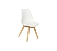 DKD Home Decor Silla 48 x 55 x 83 cm Blanco Polipropileno Haya