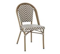 DKD Home Decor Silla Bistro Cottage 4 Unidades Marron Blanco 58 x 88 x 47 cm