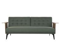 DKD Home Decor Sofá Cama 203 x 87 x 81 cm Negro Metal Marrón Verde