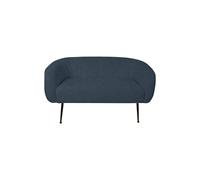 DKD Home Decor Sofá Escandinavo Azul Negro 75 x 73 x 129 cm de Poliéster y Madera Estilo Nórdico Desmontable