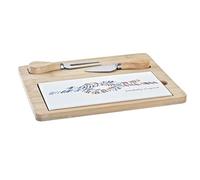 DKD Home Decor Tabla para quesos Color Multicolor, de bambú y gres (24,5 x 20 x 1,2 cm) (4 Piezas) S3036986 - EAN: 8424001930029