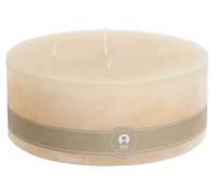 DKD Home Decor Vela Basicos de Cera Crema, 5 Mechas, 80 Horas, 4400 gr, 25 x 25 x 10 cm