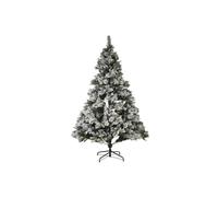 DKD Home Decor Winter Árbol de Navidad Alpina Verde Nevado 155 x 155 x 240 cm PVC con Base Metal Desmontable