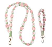 DKDDSSS 2 PCS Llavero de Pulsera, Llavero Trenzado Bohemio, Llavero de Macramé Bohemio, Llavero de Cordón de Muñeca, Llaveros Estilo Boho Flores para Mujeres y Niñas
