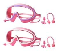 DKDDSSS 2 Piezas Gafas de Natación para Niños, Gafas Natación Niño, Gafas para Nadar Swimming Goggles, Gafas de Correa de Silicona, Antivaho Gafas para Niños, Gafas Piscina Niños Gafas Natación Niña