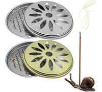 DKDDSSS 3PCS Mosquito Coil Holder, Porta-inciensos Antimosquitos con Tapa, Porta Incienso Antimosquitos, Soporte de Bobina de Mosquito Portátil, Quemador De Inciens para Viajes de Camping
