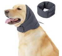 DKDDSSS Orejeras de Aseo para Perros Protección contra el Ruido, Calentador de Orejas y Cuello para Perros Orejeras para Mascotas para Aliviar la Ansiedad y Calmar (Gris, M)