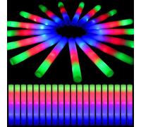 DkevEu 30pcs palos luminosos para fiesta, palos de luz LED, 3 modos de iluminación, varillas de espuma - barras luminosas para fiestas, conciertos y fiesta neon, hora loca boda