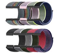 DKGKOO Paquete de 10 correas de nailon compatibles con correas de reloj de 16 mm, 18 mm, 19 mm, 20 mm, 22 mm, correa de repuesto de liberación rápida para mujeres y hombres, correa trenzada elástica