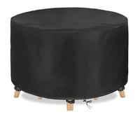 DKHLYB Redonda Funda Mesa Jardín 600D Funda Protectora Mesa Exterior Cubierta de Mesa Redondo Oxford Funda Tablero Mesa Exterior Impermeable Funda para Mesa de Jardin Anti-Viento 120x10cm