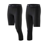 DKHSY Mallas para Correr para Hombre, Paquete de 1 o 2, Mallas Capri de compresión de 3/4 de una Pierna, Mallas de Gimnasio Cool Dry para Hombres, Pantalones Deportivos de Capa Base de compresión