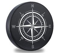 DKIIGAME Cubierta de neumático de Repuesto, Cubierta de Cuero de Vinilo Resistente a la Intemperie para Jeep Wrangler Sahara, Hummer H3, Toyota FJ, Remolque, RV, SUV, camión (impresión de brújula de