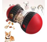DKIIL NOIYB Juguete ajustable para dispensador de comida para perros, bolas interactivas de alimentación lenta para perros, bolas de comida interactiva, juguete interactivo para perros (A-rojo)