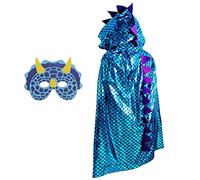 DKINY Capa de Dinosaurio niños Sant Jordi Disfraz dinosaurios niño Disfraz dragón niño Cosplay Capa con máscara Abrigo de dragón Ropa Juegos de rol Halloween Fiesta temática Carnaval Mascarada Chicos