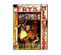 DKISEE Letrero de metal para decoración de pared, Fry'S Milk Chocolate is Worth The Risk, estilo vintage, letrero divertido de 8 x 12 pulgadas