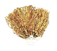 DKJAHSEK 1 par de Pompones porristas, Juego Flores Mano for animadoras, Bolas for Eventos Deportivos para Escuela, Baile, Carnaval(Golden)