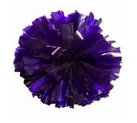 DKJAHSEK 2 uds., pompón con Pompones Azules y Blancos, 32CM, Mango de bastón, Suministros Victoria Deportiva, sin decoloración para Escuela, Baile, Carnaval(Purple)