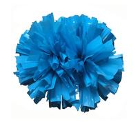 DKJAHSEK 2 uds., pompón con Pompones Azules y Blancos, 32CM, Mango de bastón, Suministros Victoria Deportiva, sin decoloración para Escuela, Baile, Carnaval(Blue)