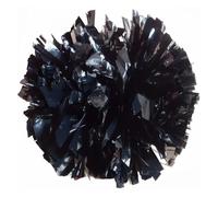 DKJAHSEK 2 uds., pompón con Pompones Azules y Blancos, 32CM, Mango de bastón, Suministros Victoria Deportiva, sin decoloración para Escuela, Baile, Carnaval(Black)