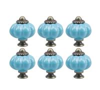 DKJAHSEK 6/10 Uds. Perilla de calabaza tiradores transparentes cajón gabinete manija un solo orificio decoración ganchos tocador cocina para Puertas de Cómodas Cajones(L-6pcs)