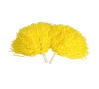DKJAHSEK 8 Colores 2 uds Pompones animando Pom Ball Animadora escuadrón animar Deportes Fiesta Baile Club Deporte Suministro para Escuela, Baile, Carnaval(Yellow)