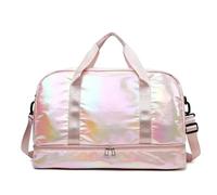 DKJAHSEK Bolso de viaje for mujer, bolso gran capacidad, hombro, cruzado informal, bolsa equipaje, deportiva con separación en seco y húmedo(Pink)
