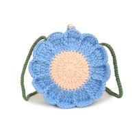 DKJAHSEK Bolso Ganchillo Flores Bolso informal de punto con diseño de girasoles, bandolera de playa con almacenamiento a crochet(Color 4)