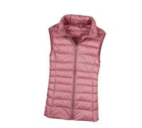 DKJAHSEK Chaqueta de plumón for mujer, chaleco sin mangas for otoño e invierno, chaqueta acolchada ligera y cálida, Tops for, prendas vestir 8XL para Trabajo Ocio Exteriores(Pink,XXL)