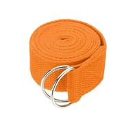 DKJAHSEK Correa de Yoga for estiramiento, banda elástica atlética 1,8/2,5/3,2 metros con hebilla anillo en D Metal ajustable, bandas for ejercicio(Orange,L)