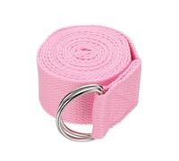 DKJAHSEK Correa de Yoga for estiramiento, banda elástica atlética 1,8/2,5/3,2 metros con hebilla anillo en D Metal ajustable, bandas for ejercicio(Pink,L)