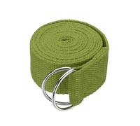 DKJAHSEK Correa de Yoga for estiramiento, banda elástica atlética 1,8/2,5/3,2 metros con hebilla anillo en D Metal ajustable, bandas for ejercicio(Dark Green,L)