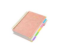 DKJAHSEK Cuaderno Cuero Cuadernos de espiral gruesos B5, cuaderno de hojas sueltas con páginas perforadas(Pink 1PC)