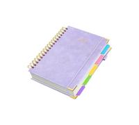 DKJAHSEK Cuaderno Cuero Cuadernos de espiral gruesos B5, cuaderno de hojas sueltas con páginas perforadas(Purple 1PC)