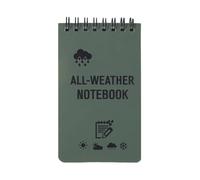 DKJAHSEK Cuaderno Cuero Libreta de bolsillo impermeable, libreta con espiral for todo tipo de climas, ideal for escribir bajo la lluvia y actividades al aire libre.(Green)